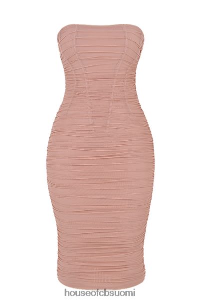 House of CB julianna blush olkaimeton rypytetty midi-mekko Z000Z481 vaatetus