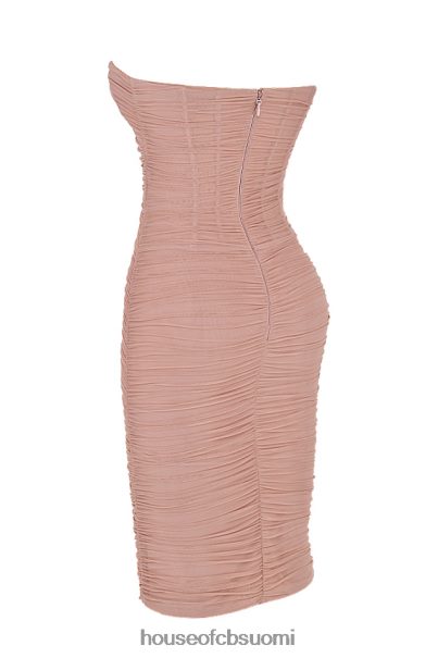 House of CB julianna blush olkaimeton rypytetty midi-mekko Z000Z481 vaatetus