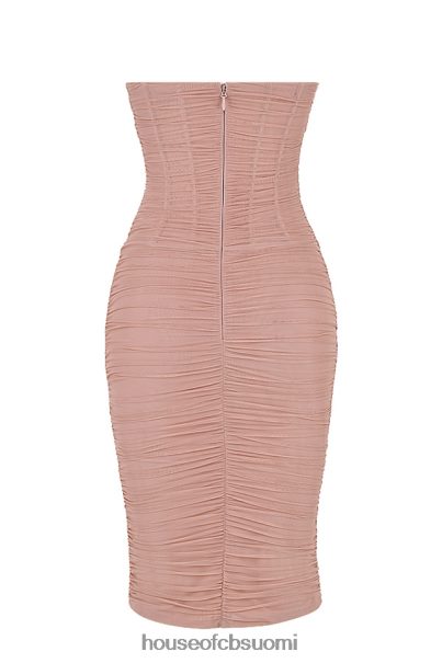 House of CB julianna blush olkaimeton rypytetty midi-mekko Z000Z481 vaatetus