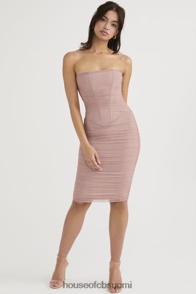 House of CB julianna blush olkaimeton rypytetty midi-mekko Z000Z481 vaatetus