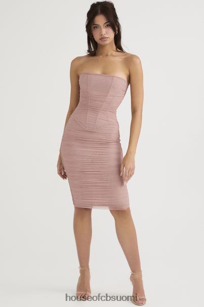 House of CB julianna blush olkaimeton rypytetty midi-mekko Z000Z481 vaatetus