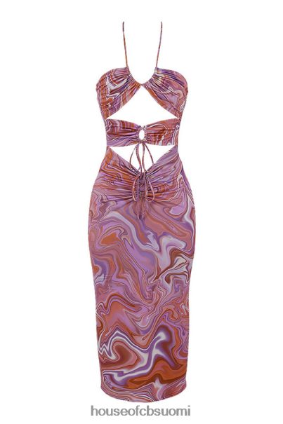 House of CB kasia purple swirl cutout midi mekko Z000Z570 vaatetus