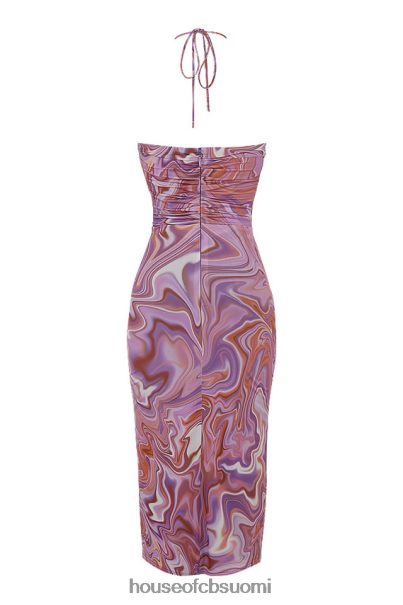 House of CB kasia purple swirl cutout midi mekko Z000Z570 vaatetus