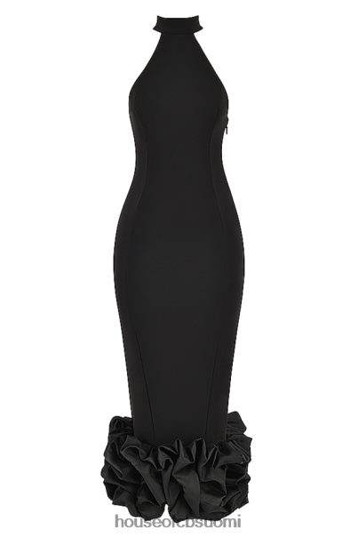 House of CB katajan musta peplum midi-mekko Z000Z346 vaatetus