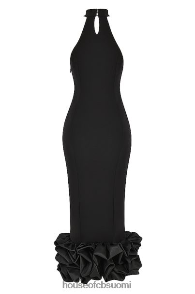 House of CB katajan musta peplum midi-mekko Z000Z346 vaatetus