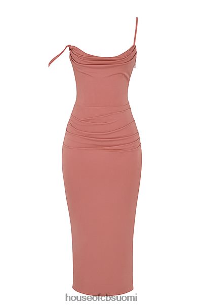 House of CB marciella ruusu draped korsetti midi mekko Z000Z508 vaatetus
