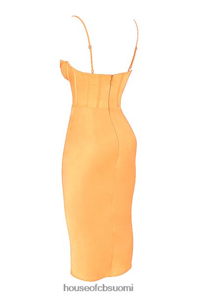 House of CB myrna tangerine satiini korsetti midi mekko Z000Z537 vaatetus