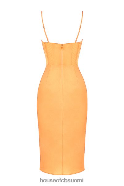 House of CB myrna tangerine satiini korsetti midi mekko Z000Z537 vaatetus