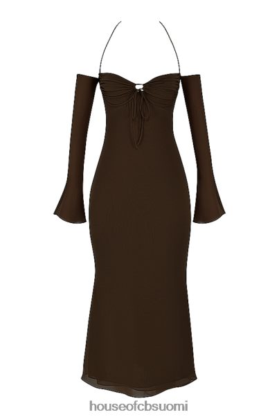 House of CB naomi espresso halter midi-mekko Z000Z409 vaatetus