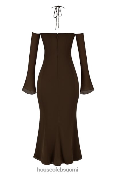 House of CB naomi espresso halter midi-mekko Z000Z409 vaatetus