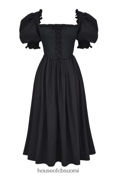 House of CB silvana musta puff sleeve midi sundress Z000Z225 vaatetus