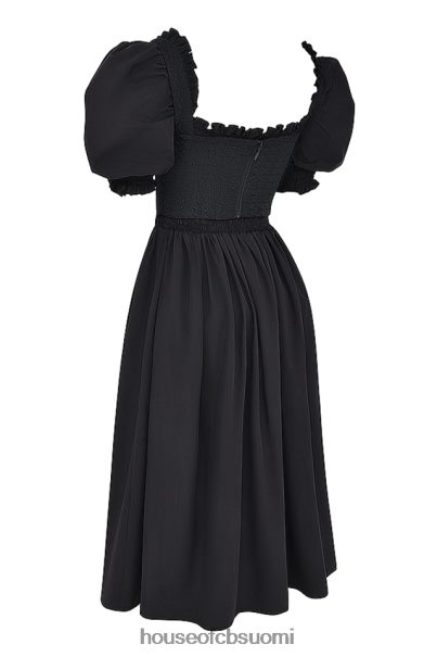 House of CB silvana musta puff sleeve midi sundress Z000Z225 vaatetus