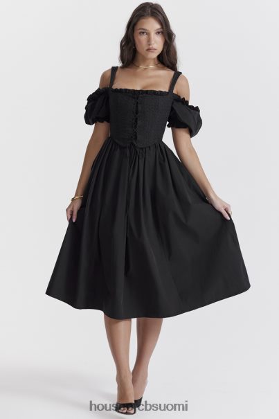 House of CB silvana musta puff sleeve midi sundress Z000Z225 vaatetus