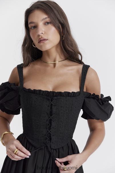 House of CB silvana musta puff sleeve midi sundress Z000Z225 vaatetus