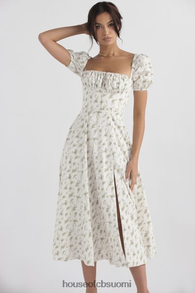 House of CB tallulah garden print puff sleeve midi sundress Z000Z441 vaatetus