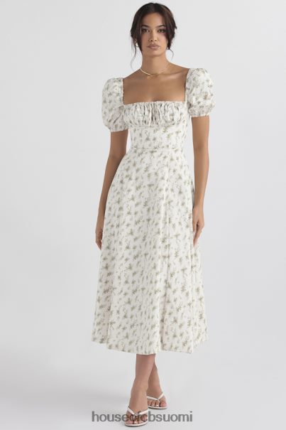 House of CB tallulah garden print puff sleeve midi sundress Z000Z441 vaatetus