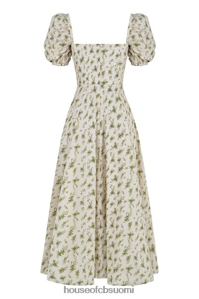 House of CB tallulah garden print puff sleeve midi sundress Z000Z441 vaatetus