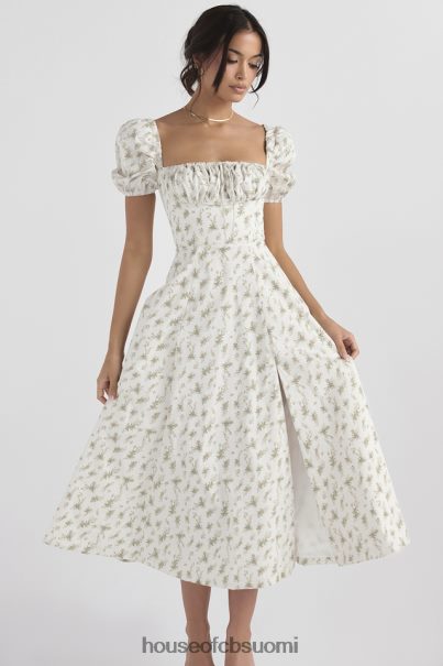 House of CB tallulah garden print puff sleeve midi sundress Z000Z441 vaatetus