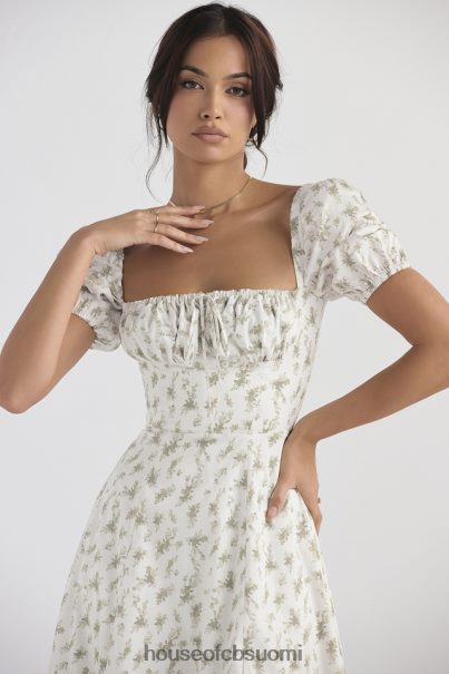 House of CB tallulah garden print puff sleeve midi sundress Z000Z441 vaatetus
