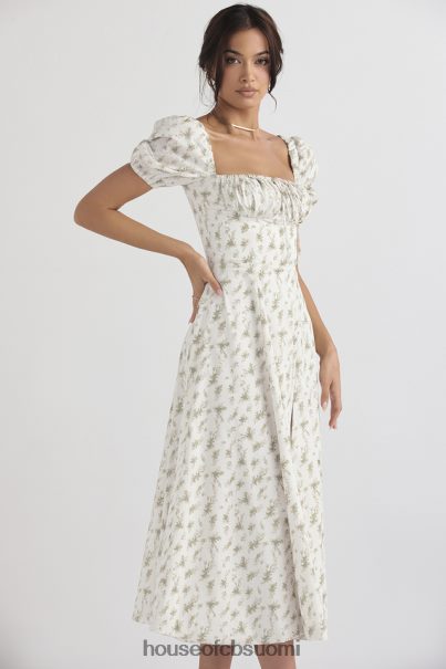 House of CB tallulah garden print puff sleeve midi sundress Z000Z441 vaatetus