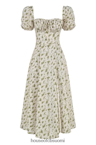 House of CB tallulah garden print puff sleeve midi sundress Z000Z441 vaatetus