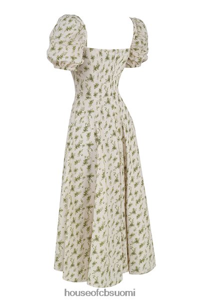 House of CB tallulah garden print puff sleeve midi sundress Z000Z441 vaatetus