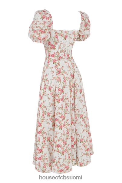 House of CB tallulah rose print puff sleeve midi sundress Z000Z427 vaatetus