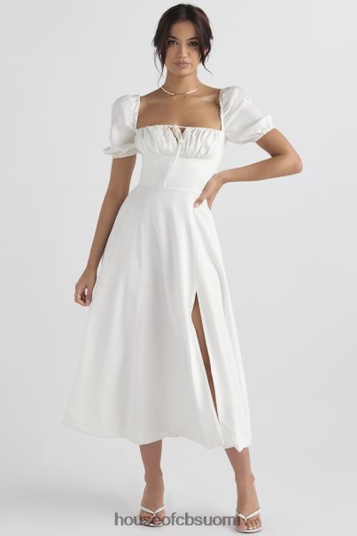 House of CB tallulah valkoinen puff sleeve midi sundress Z000Z440 vaatetus