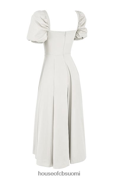 House of CB tallulah valkoinen puff sleeve midi sundress Z000Z440 vaatetus