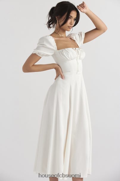 House of CB tallulah valkoinen puff sleeve midi sundress Z000Z440 vaatetus