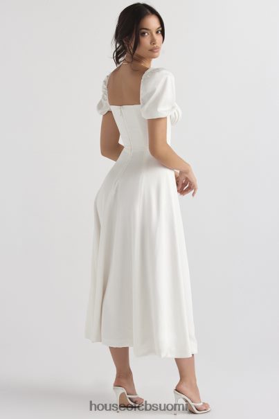 House of CB tallulah valkoinen puff sleeve midi sundress Z000Z440 vaatetus