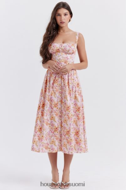 House of CB tatiana pink print midi sundress Z000Z252 vaatetus