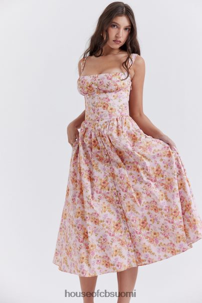 House of CB tatiana pink print midi sundress Z000Z252 vaatetus
