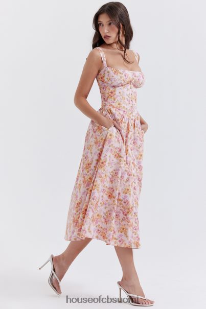 House of CB tatiana pink print midi sundress Z000Z252 vaatetus