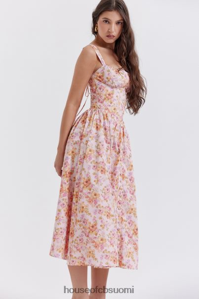House of CB tatiana pink print midi sundress Z000Z252 vaatetus