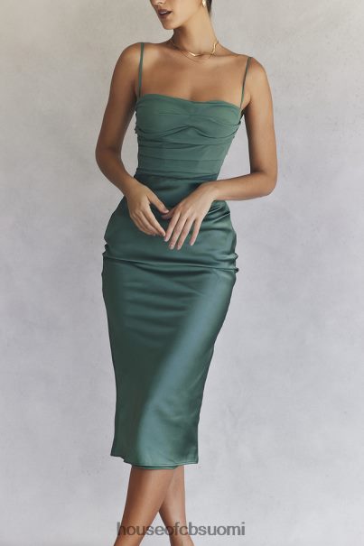 House of CB teia forest draped korsetti midi-mekko Z000Z388 vaatetus