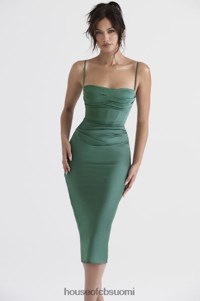 House of CB teia forest draped korsetti midi-mekko Z000Z388 vaatetus