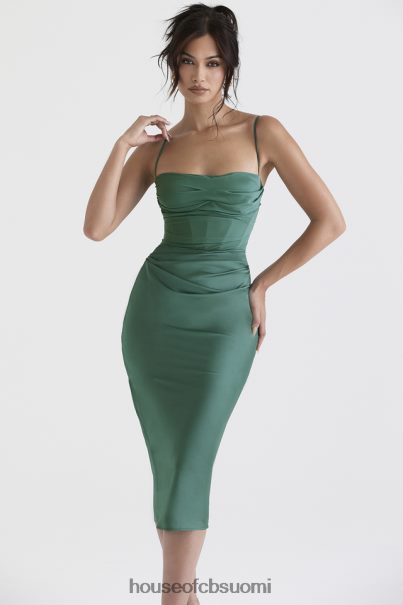 House of CB teia forest draped korsetti midi-mekko Z000Z388 vaatetus
