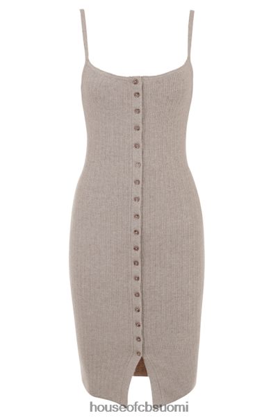 House of CB teva beige kashmir neulottu midi-mekko Z000Z315 vaatetus
