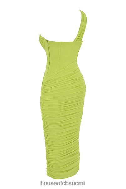 House of CB valentina lime epäsymmetrinen leikkaus midi-mekko Z000Z422 vaatetus