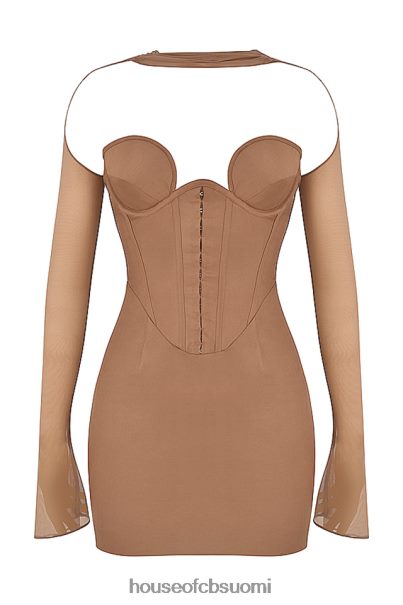 House of CB Mayara Mocha -rakenteinen korsettiminimekko Z000Z480 vaatetus
