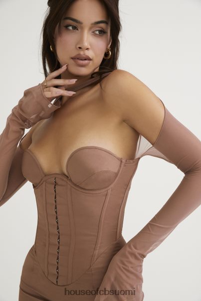 House of CB Mayara Mocha -rakenteinen korsettiminimekko Z000Z480 vaatetus