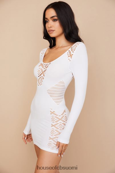 House of CB alana valkoinen stretch-neulottu minimekko Z000Z574 vaatetus