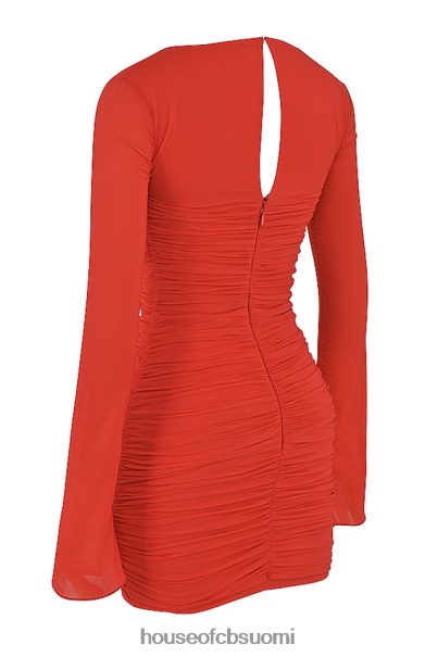 House of CB camille scarlet aidosta silkistä leikattu minimekko Z000Z499 vaatetus