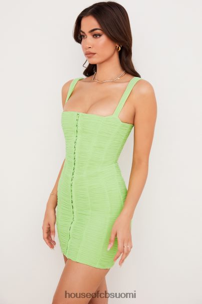 House of CB cate lime ruched mesh -minimekko Z000Z540 vaatetus