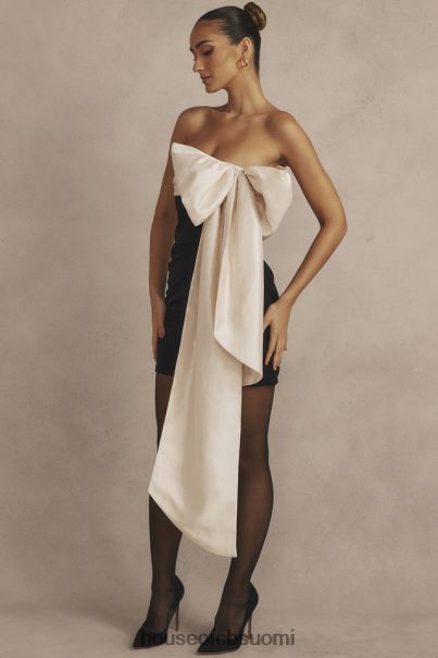House of CB jana black & ivory bow minimekko Z000Z347 vaatetus
