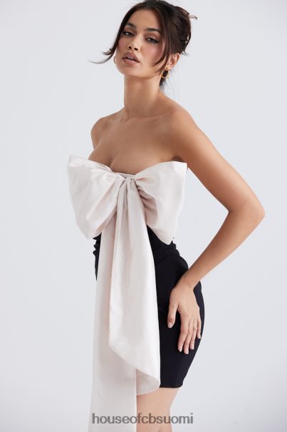 House of CB jana black & ivory bow minimekko Z000Z347 vaatetus