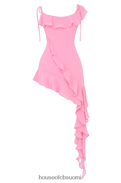 House of CB marcia ranskalainen pinkki röyhelöinen minimekko Z000Z195 vaatetus