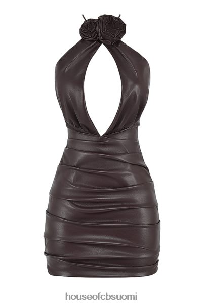 House of CB olivia bitter chocolate vegaaninen nahkainen minimekko Z000Z377 vaatetus