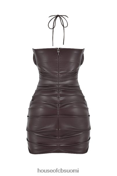 House of CB olivia bitter chocolate vegaaninen nahkainen minimekko Z000Z377 vaatetus